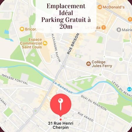 Appartement 2 Pieces Rdc En Duplex Vue Cour Parking Gratuit A 20Metres Roanne Eksteriør billede