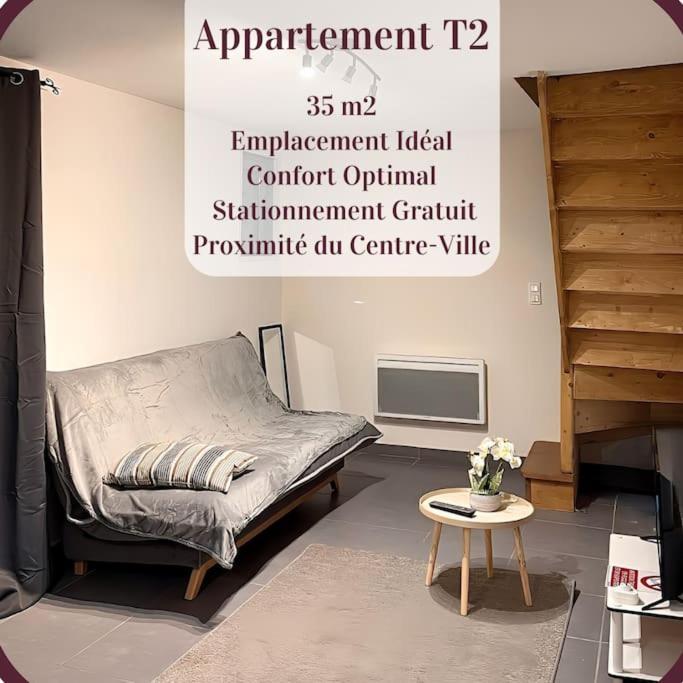 Appartement 2 Pieces Rdc En Duplex Vue Cour Parking Gratuit A 20Metres Roanne Eksteriør billede